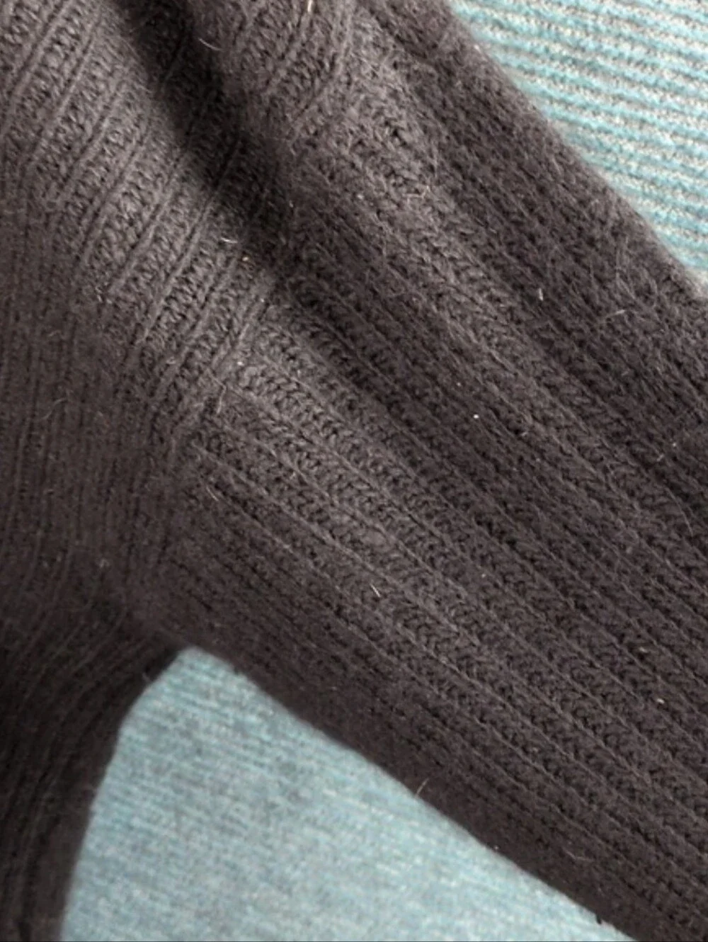 Vintage Mervyns Silk-Angora Blend Crew Neck Cable Knit Sweater